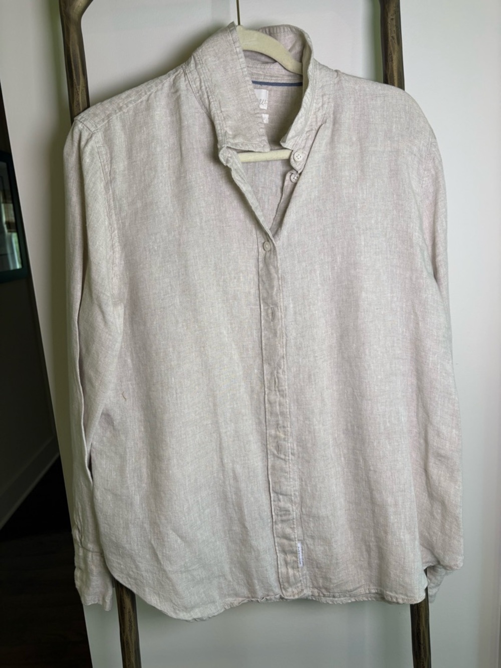 J. Crew Natural Linen-Blend Button-Down Shirt